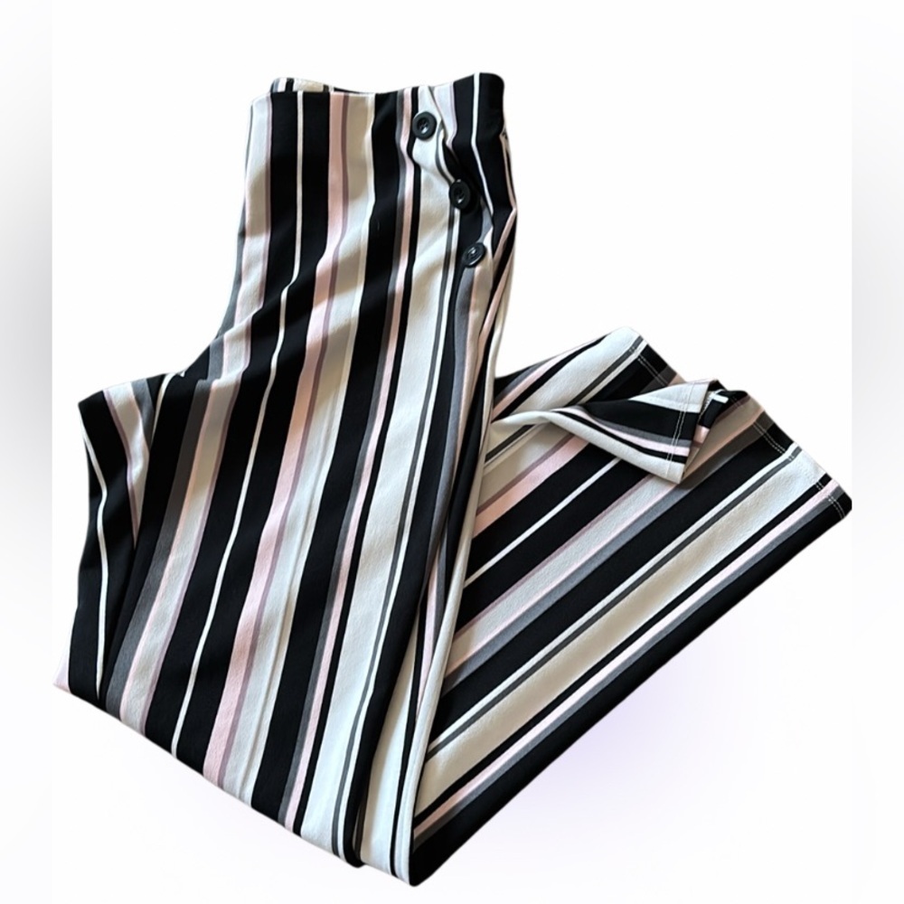 89th & Madison Striped Wide-Leg dress Pants Sz Large